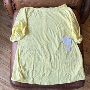 NWT Calvin Klein Performance Short Sleeve Tee Sz Small Citrus Pale Yellow READ